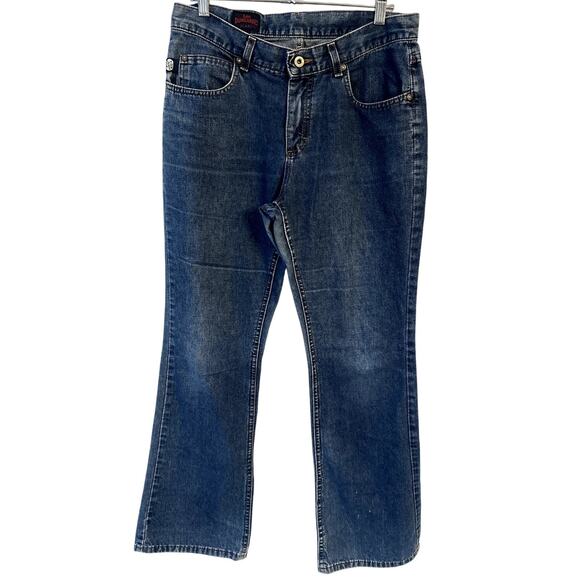 Vintage Y2K Lee Dungarees Flare Jeans | Size 6/7 - Picture 1 of 4